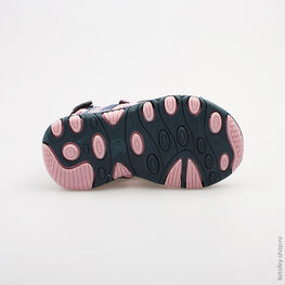 123000-11 Пляжная обувь для девочки син-роз фото №3