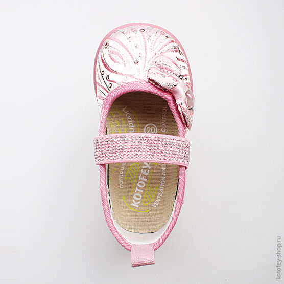 131068-72 Текстильная обувь для девочки розовый фото №3