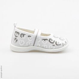 131069-72 Текстильная обувь для девочки белый фото №2