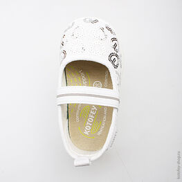 131069-72 Текстильная обувь для девочки белый фото №4