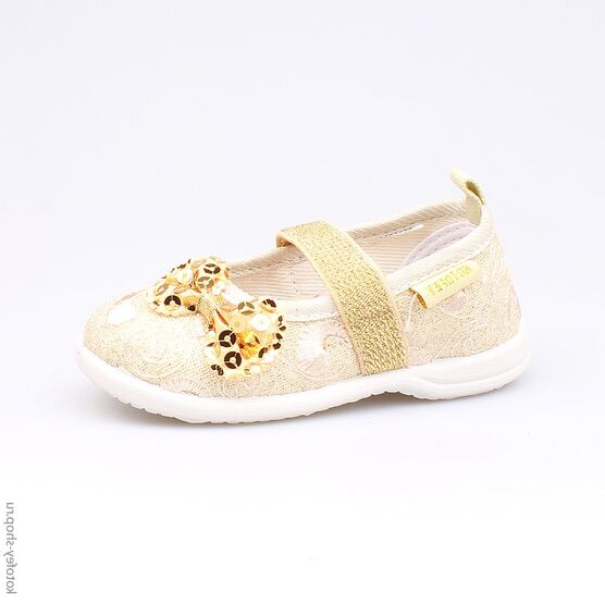 131070-71 Текстильная обувь для девочки золотой