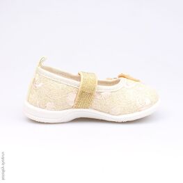 131070-71 Текстильная обувь для девочки золотой фото №2