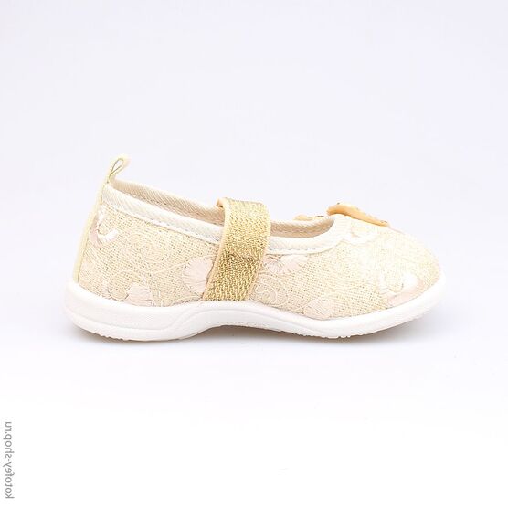 131070-71 Текстильная обувь для девочки золотой фото №2