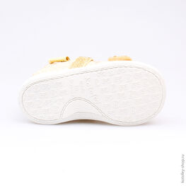 131070-71 Текстильная обувь для девочки золотой фото №3