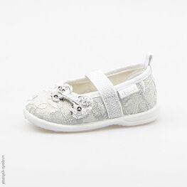 131070-72 Текстильная обувь для девочки серебряный