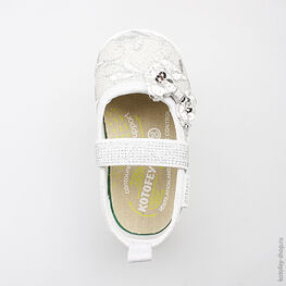 131070-72 Текстильная обувь для девочки серебряный фото №4