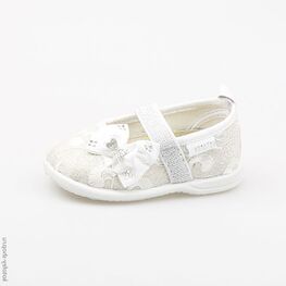 131071-71 Текстильная обувь для девочки серебряный