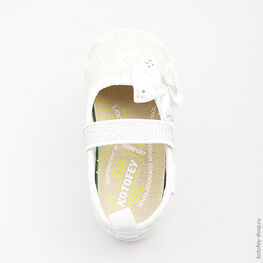 131071-71 Текстильная обувь для девочки серебряный фото №4