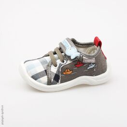 131073-12 Текстильная обувь для мальчики сер-гол