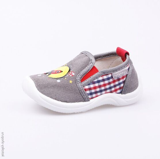 131074-12 Текстильная обувь для мальчики сер-кра