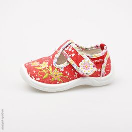 131081-11 Текстильная обувь для девочки красный