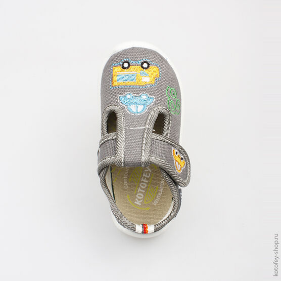 131082-12 Текстильная обувь для мальчики серый фото №4