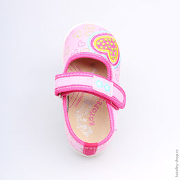 131087-11 Текстильная обувь для девочки роз-фук фото №4