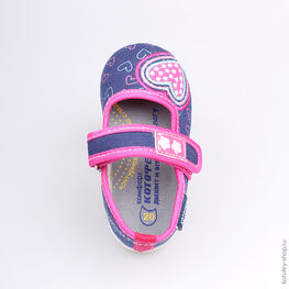 131087-12 Текстильная обувь для девочки син-фук фото №4