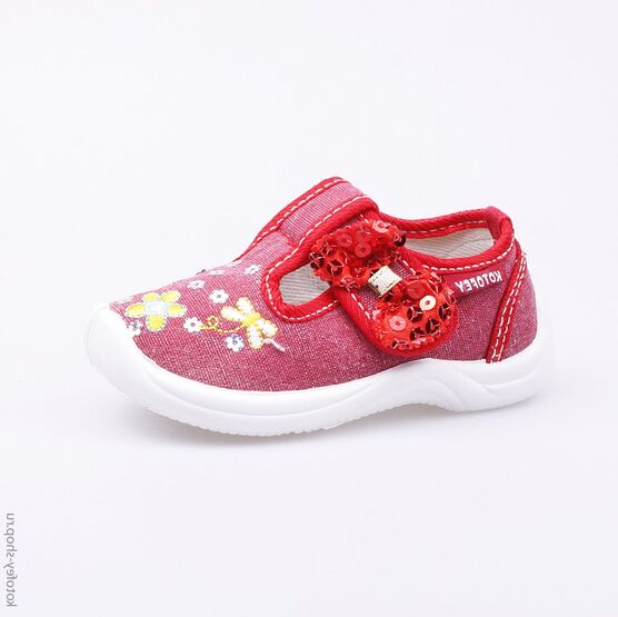 131090-11 Текстильная обувь для девочки кра-жел