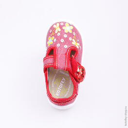 131090-11 Текстильная обувь для девочки кра-жел фото №4