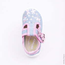 131090-12 Текстильная обувь для девочки гол-роз фото №4