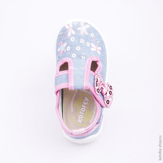 131090-12 Текстильная обувь для девочки гол-роз фото №4