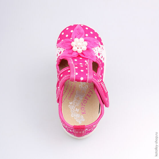 131092-12 Текстильная обувь для девочки фуксия фото №4