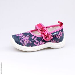 131101-11 Текстильная обувь для девочки син-фук