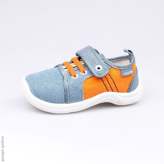 131102-12 Текстильная обувь для мальчики син-ора