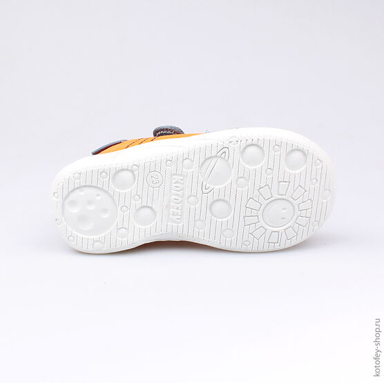 131102-12 Текстильная обувь для мальчики син-ора фото №3