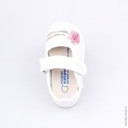 131105-71 Текстильная обувь для девочки персиковый фото №4