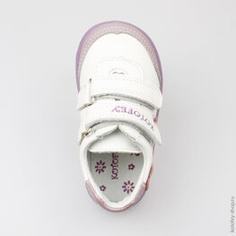 132081-23 Полуботинки для девочки белый фото №4