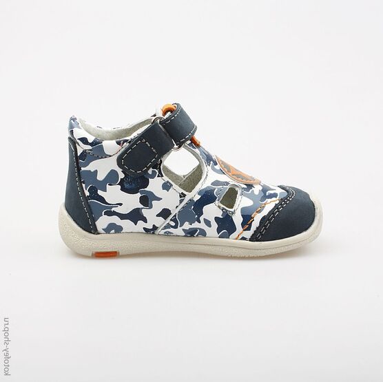 132084-21 Туфли для мальчики бел-син фото №2