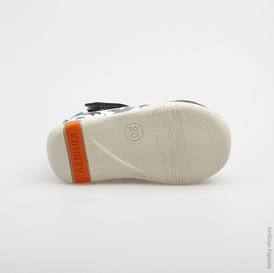 132084-21 Туфли для мальчики бел-син фото №3