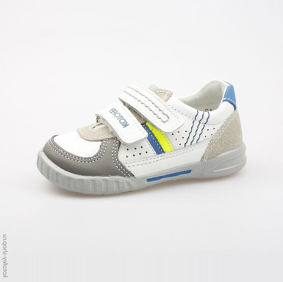 132086-24 Полуботинки для мальчики бел-сер