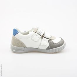 132086-24 Полуботинки для мальчики бел-сер фото №2