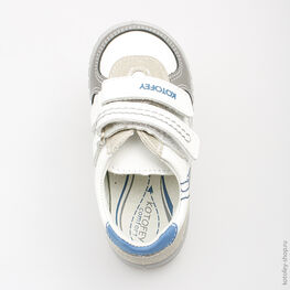 132086-24 Полуботинки для мальчики бел-сер фото №4