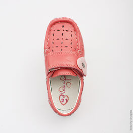 132090-21 Полуботинки для девочки коралл фото №4