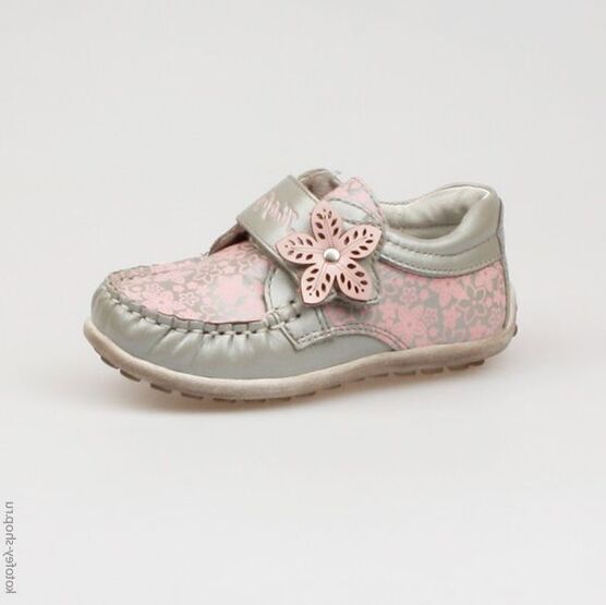 132091-21 Полуботинки для девочки сер-роз