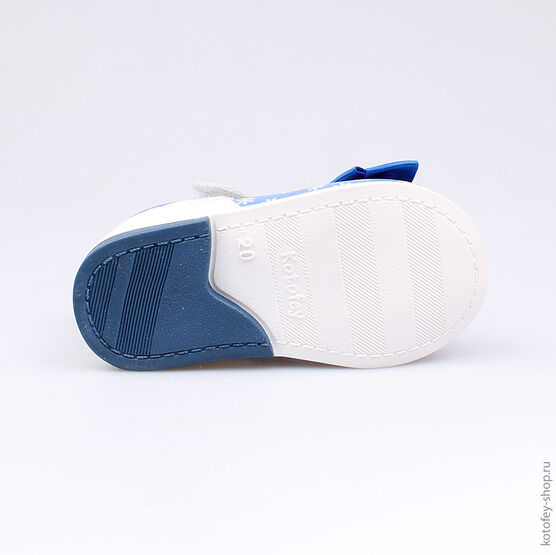 132095-21 Туфли для девочки син-бел фото №3
