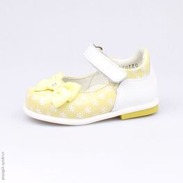 132095-24 Туфли для девочки жел-бел