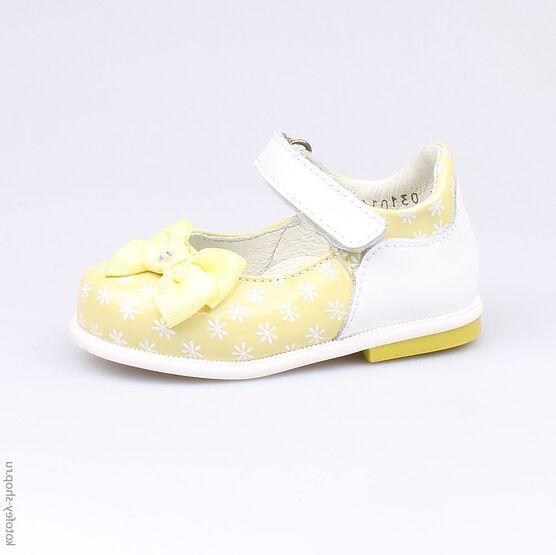 132095-24 Туфли для девочки жел-бел