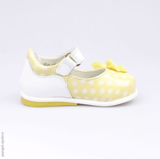 132095-24 Туфли для девочки жел-бел фото №2