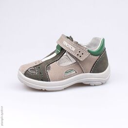 132097-22 Туфли для мальчики сер-зел