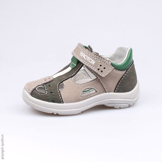 132097-22 Туфли для мальчики сер-зел