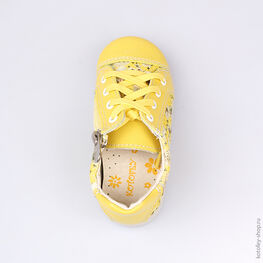 132102-21 Полуботинки для девочки желтый фото №4