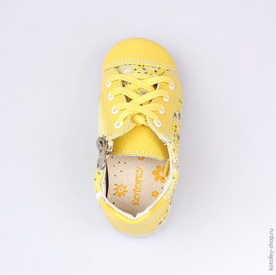 132102-21 Полуботинки для девочки желтый фото №4