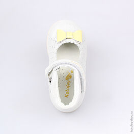 132116-21 Туфли для девочки срб-жел фото №4