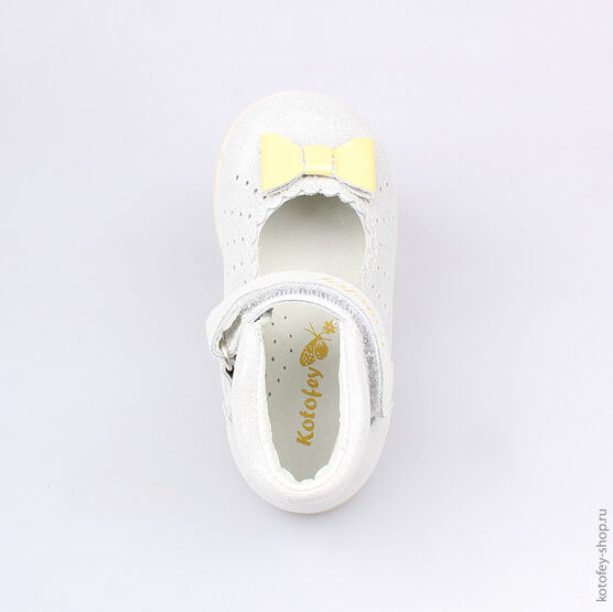 132116-21 Туфли для девочки срб-жел фото №4