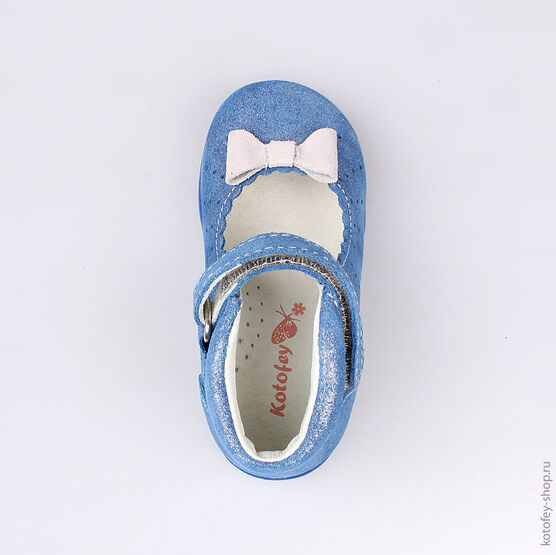 132116-23 Туфли для девочки син-роз фото №4
