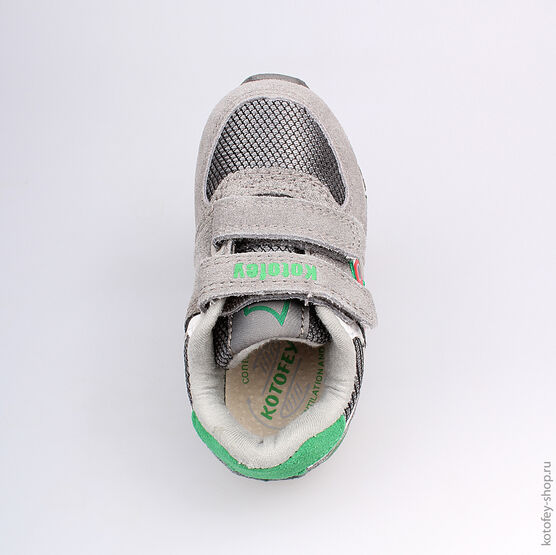 144057-72 Кроссовки для мальчики сер-зел фото №4