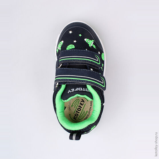 144064-71 Кроссовки для мальчики син-зел фото №4