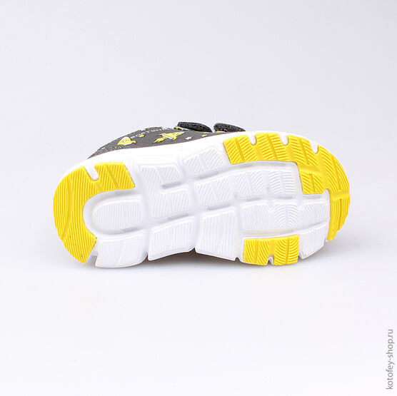 144064-72 Кроссовки для мальчики сер-жел фото №3