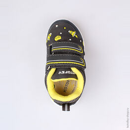 144064-72 Кроссовки для мальчики сер-жел фото №4